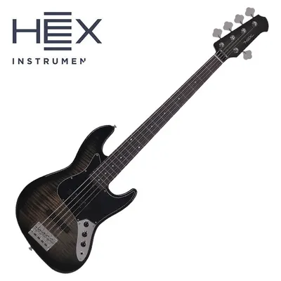 HEX 헥스 베이스 기타 B375 Transparent Black Burst 5현 (G/TRB)