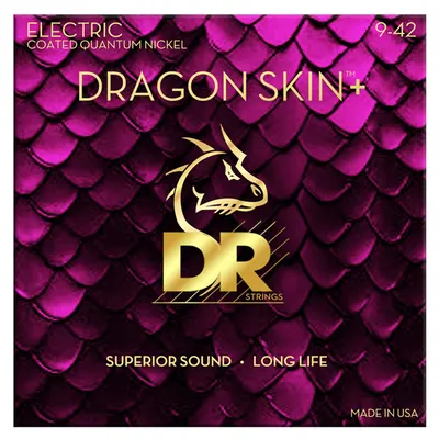 DR 일렉기타 스트링 Dragon Skin+ Electric Coated Quantum Nickel 09-42 (DEQ-9)