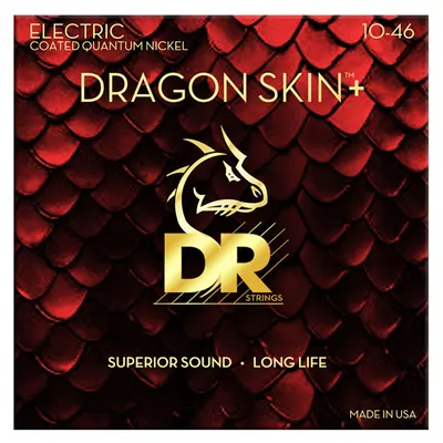 DR 일렉기타 스트링 Dragon Skin+ Electric Coated Quantum Nickel 10-46 (DEQ-10)