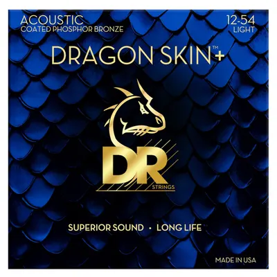 DR 통기타 스트링 Dragon Skin+ Acoustic Phosphor Bronze 12-54 (DAP-12)