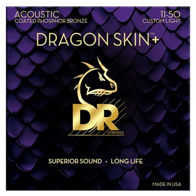DR 통기타 스트링 Dragon Skin+ Acoustic Phosphor Bronze 11-50 (DAP-11)