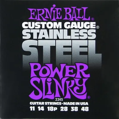 Ernie Ball 어니볼 일렉기타줄 Stainless Steel Power Slinky [2245] (011-048)