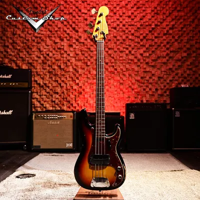 Fender USA Custom Shop 2023 Collection 64 Precision Bass Relic 3-Tone Sunburst (923-6081-237)