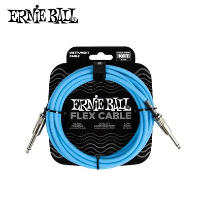 Ernie Ball 어니볼 악기케이블 Flex Cable Straight/Straight 10FT Blue (P06412)