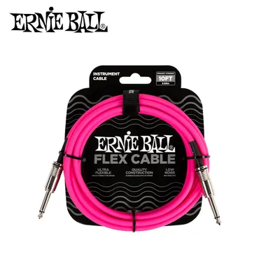 Ernie Ball 어니볼 악기케이블 Flex Cable Straight/Straight 10FT Pink (P06413 )