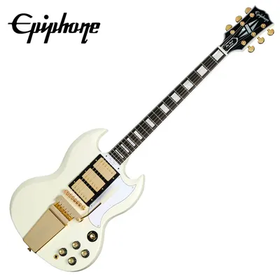 Epiphone Inspired by Gibson 에피폰 일렉기타 1963 Les Paul SG Custom with Maestro Vibrola Classic White (ECSGC63CWVGM1)