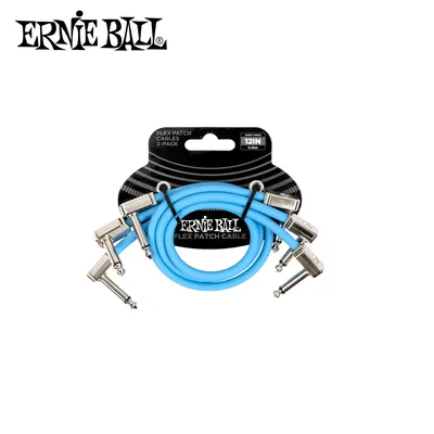 Ernie Ball 어니볼 패치케이블 Flex Patch Cable 12inch Blue - 3Pack (P06461)