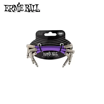 Ernie Ball 어니볼 패치케이블 Flex Patch Cable 3inch Purple - 3Pack (P06451)