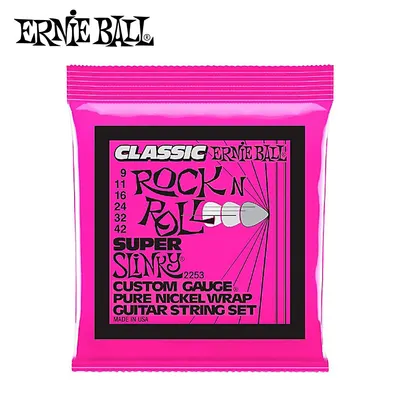 Ernie Ball 어니볼 일렉기타줄 Super Slinky Custom Gauge Pure Nickel WRAP [2253] (009-042)