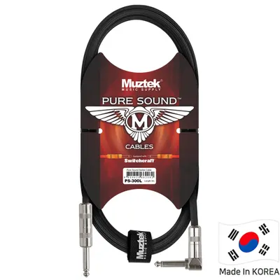 Muztek 악기케이블 Pure Sound Cable (ㄱ자 타입/3M) [PS-300L]