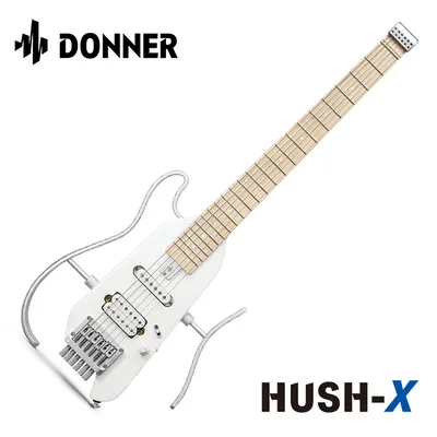 DONNER 일렉트릭 반려기타 HUSH-X Silver White