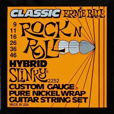 Ernie Ball 어니볼 일렉기타줄 Hybrid Slinky Custom Gauge Pure Nickel WRAP [2252] (009-046)