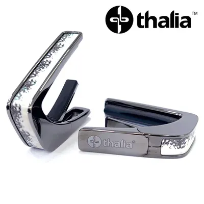 Thalia 카포 Capo with White Pearl Waves Inlay / Black Chrome (CB201-01)