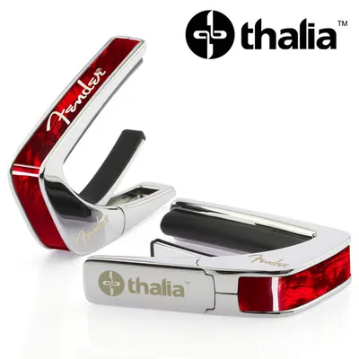 Thalia 카포 Capo with Fender Logo on Red Angel Wing Inlay / Chrome (FENCC-01)