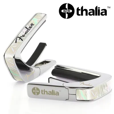 Thalia 카포 Capo with Fender Logo on White Mother of Pearl / Chrome (FENCC-11)