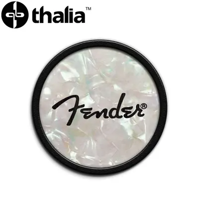 Thalia 피크홀더 Fender Pick Puck - White Mother of Pearl w/Black Spaghetti Logo (FENPP-11)