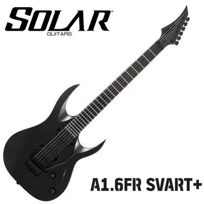 SOLAR 솔라 일렉기타 - A1.6FR SVART+ (Carbon Black Matte)