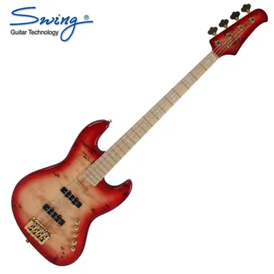 Swing 스윙 베이스기타 Jazz Deluxe 4 Red Burst