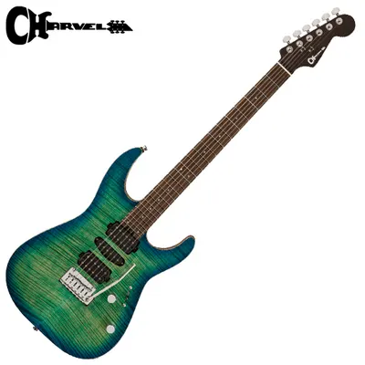 Charvel 샤벨 일렉기타 MJ Series DK24 HSH 2PT W Mahogany with Flame Maple - Caribbean Burst
