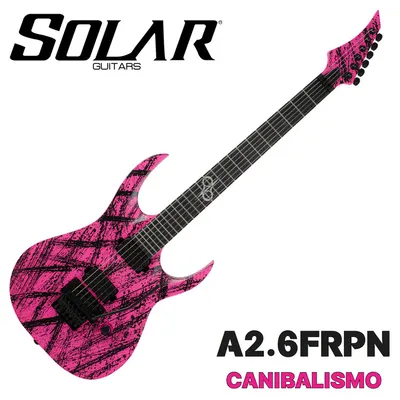 SOLAR 솔라 일렉기타 A2.6FRPN Canibalismo Pink Neon Matte