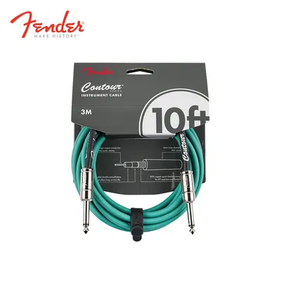 Fender 펜더 악기케이블 Contour Series Instrument Cable 10ft 3M Sherwood Green (099-0571-146)