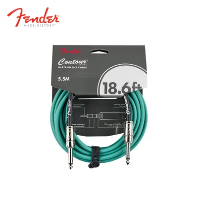 Fender 펜더 악기케이블 Contour Series Instrument Cable 18.6ft 5M Sherwood Green (099-0571-846)