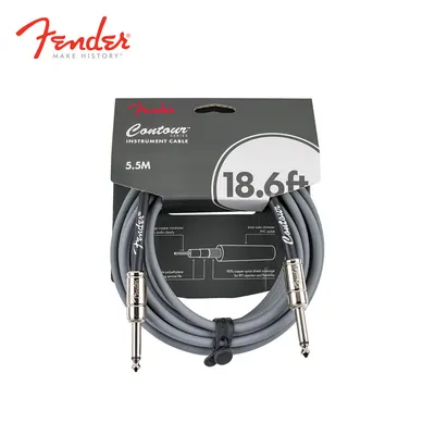 Fender 펜더 악기케이블 Contour Series Instrument Cable 18.6ft 5M Inca Silver (099-0571-824)