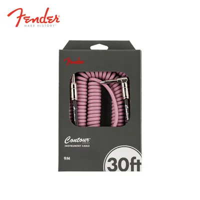 Fender 펜더 악기케이블 Contour Series Coil Instrument Cable 30ft 9M Burgundy Mist (099-0573-066)