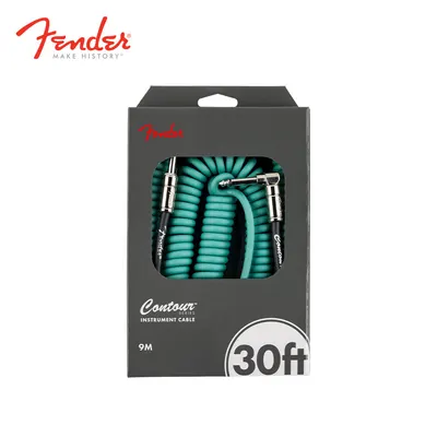 Fender 펜더 악기케이블 Contour Series Coil Instrument Cable 30ft 9M Sherwood Green (099-0573-046)
