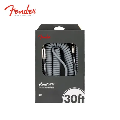 Fender 펜더 악기케이블 Contour Series Coil Instrument Cable 30ft 9M Inca Silver (099-0573-024)