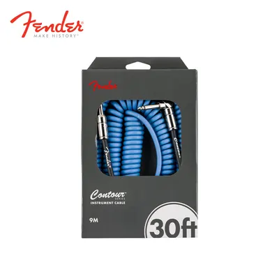 Fender 펜더 악기케이블 Contour Series Coil Instrument Cable 30ft 9M Lake Placid Blue (099-0573-002)