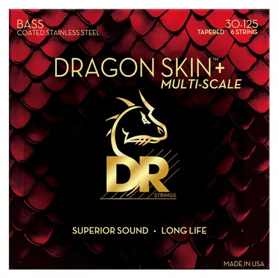 DR 디알 6현 베이스 스트링 Dragon Skin+ Bass Stainless Steel Multi Scale [DBSM6-30] (30-125)