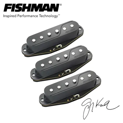 Fishman 피쉬맨 Fluence Greg Koch Gristle Tone Single Width Pickup Set Black (PRF-SS6-GKB)