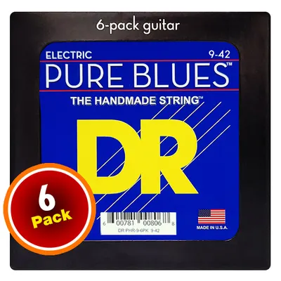 DR 일렉기타 스트링 PURE BLUES PHR-9 6 PACK (009-042)