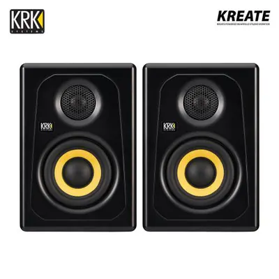 KRK 3.5인치 블루투스 스튜디오 모니터 스피커 KREATE 3 1조