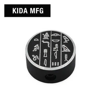 KIDA MFG 풋스위치 토퍼 Footswitch Topper with 1/4 inch Jack Cover (Hieroglyph Black)