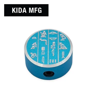 KIDA MFG 풋스위치 토퍼 Footswitch Topper with 1/4 inch Jack Cover (Hieroglyph Blue)