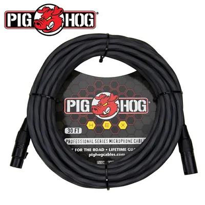 PIG HOG 마이크 케이블 HEX Mic Cable Grey 9M (PHMH30GR)
