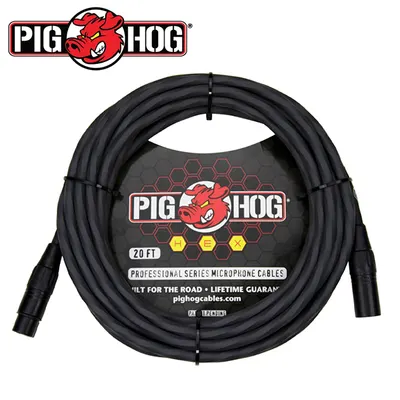 PIG HOG 마이크 케이블 HEX Mic Cable Grey 6M (PHMH20GR)