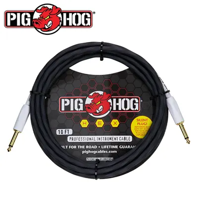PIG HOG 사일런트 악기 케이블 HEX Silent Cable S/S Grey 3M (PHSH10GR)