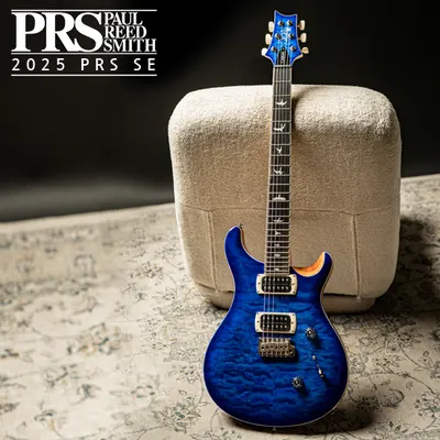 2025 PRS 출시! PRS SE 2025 일렉기타 Custom 24 Quilt LTD - Faded Blue Burst