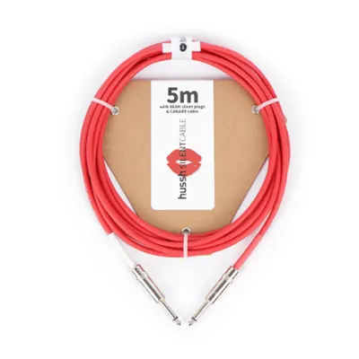 카나레+사일런트플러그의 환상조합 Hussh Silent 악기케이블 5m (Red)