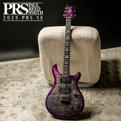 2025 PRS 출시! PRS SE 2025 일렉기타 Custom 24 Floyd LTD - Charcoal Purple Burst
