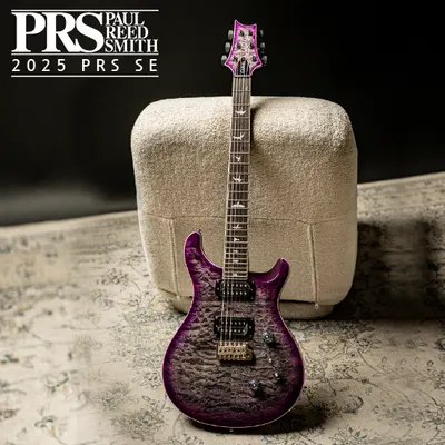 2025 PRS 출시! PRS SE 2025 일렉기타 Custom 24 Quilt LTD - Charcoal Purple Burst