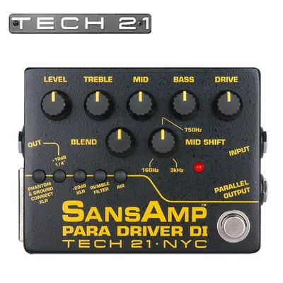 Tech21 이펙터 SansAmp Para Driver DI (Ver.2) / 산스앰프 프리앰프 일렉기타, 통기타, 베이스 겸용