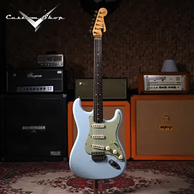 [전시]  Fender USA Custom Shop F24 LTD 63 Stratocaster Journeyman Relic Aged Sonic Blue (923-6091-470)