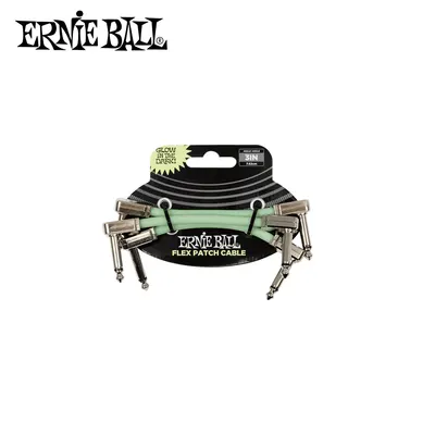 Ernie Ball 어니볼 패치케이블 Flex Patch Cable 3인치 Glow In Dark 3 Pack (P06474)