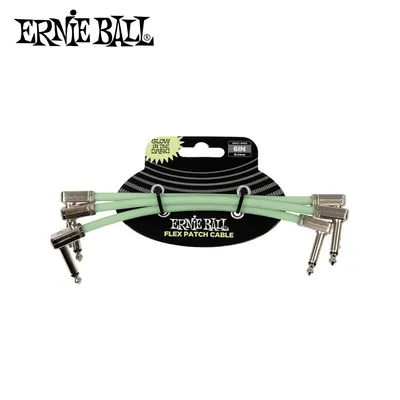 Ernie Ball 어니볼 패치케이블 Flex Patch Cable 6인치 Glow In Dark 3 Pack (P06475)