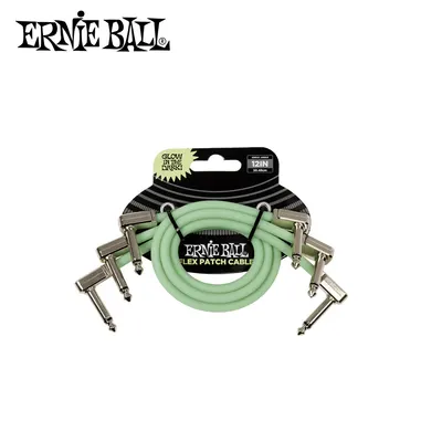Ernie Ball 어니볼 패치케이블 Flex Patch Cable 12인치 Glow In Dark 3 Pack (P06476)