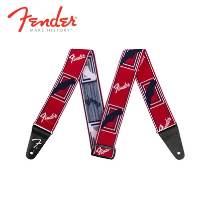 Fender 펜더 기타 스트랩 WeighLess Monogram Straps Red (099-0686-009)
